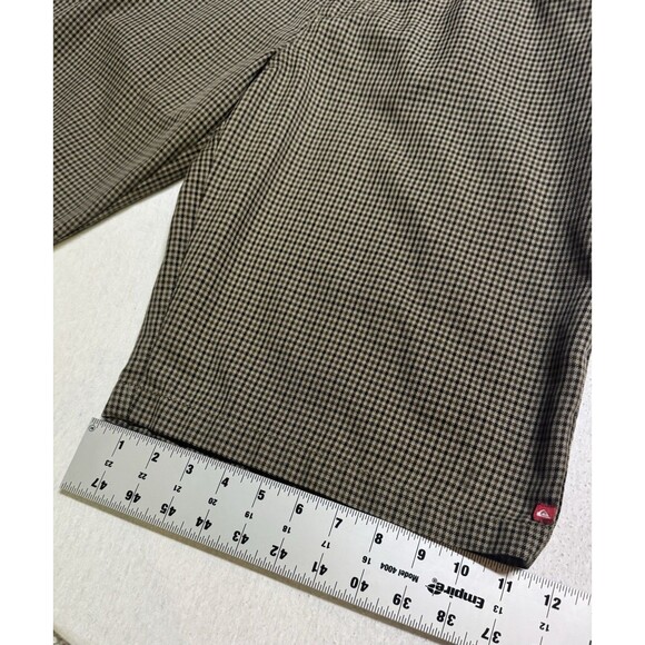 Y2K Quiksilver Shorts Mens 32 Brown Wide Leg Baggy Skater Embroidered Grunge - Picture 10 of 12